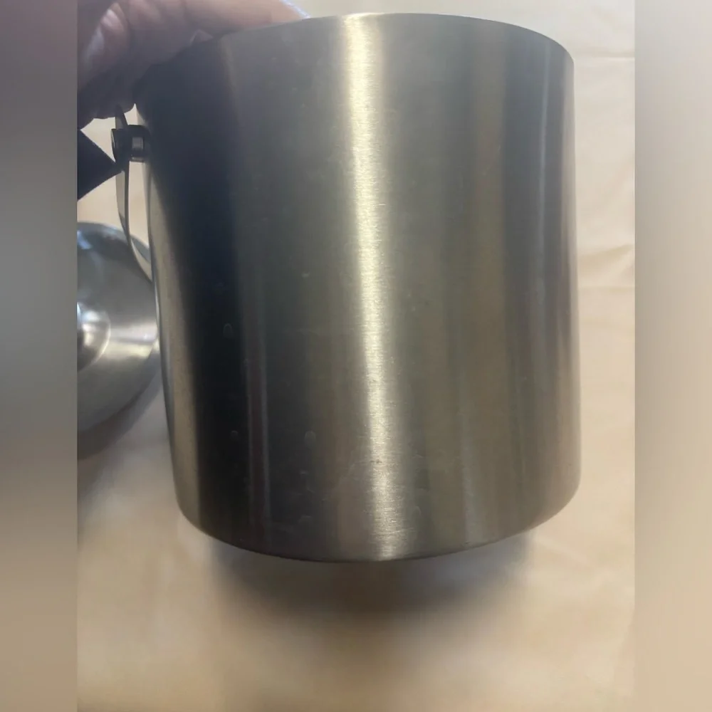 Stainless Steel Ice Bucket With Handle‎ And Lid 7” Tall